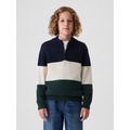 Kids Colorblock Half-Zip Pullover Sweater