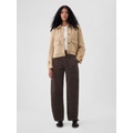 High Rise Corduroy Tapered Ankle Trousers