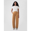 High Rise Corduroy Tapered Ankle Trousers