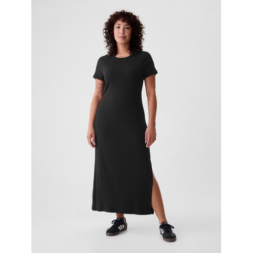 갭 Modern Rib Maxi T-Shirt Dress