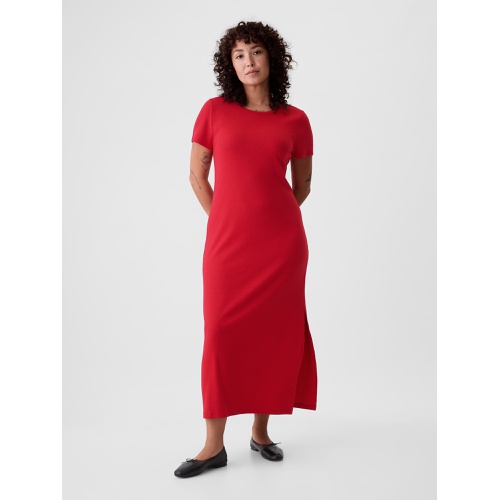 갭 Modern Rib Maxi T-Shirt Dress