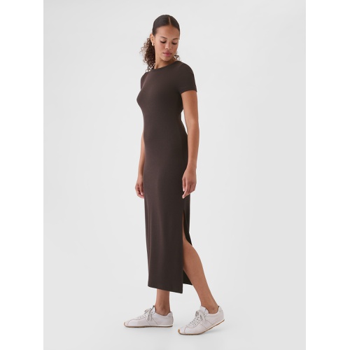 갭 Modern Rib Maxi T-Shirt Dress