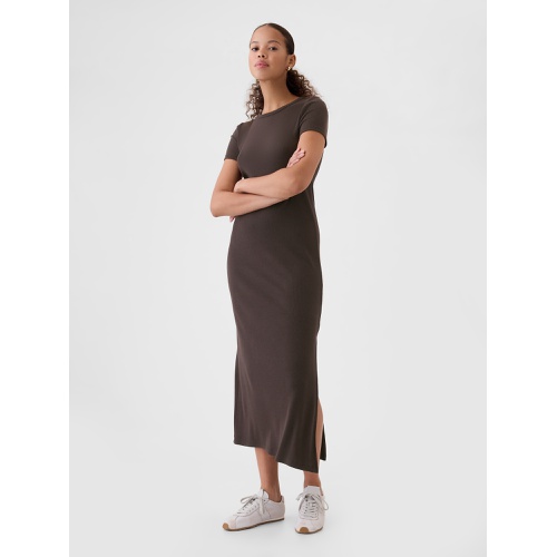 갭 Modern Rib Maxi T-Shirt Dress