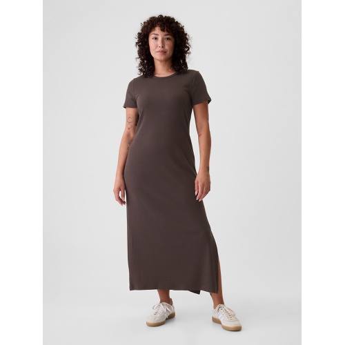 갭 Modern Rib Maxi T-Shirt Dress