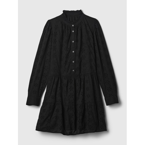 갭 Eyelet Tiered Mini Shirtdress