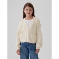 Kids Shaker-Stitch Cropped Cardigan