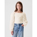 Kids Cropped Puff Sleeve Shirt