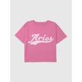 Kids Zodiac Aries Graphic Boxy Crop Tee