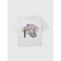 Kids Basketball Long Shot Graphic Boxy Crop Tee