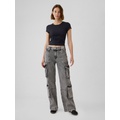 Mid Rise Double Cargo 90s Loose Jeans