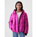 Kids Recycled Metallic Puffer Jacket