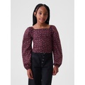 Kids Cropped Puff Sleeve Shirt