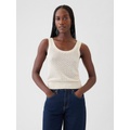 Cropped Pointelle Sweater Tank