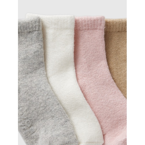 갭 babyGap CashSoft Quarter Crew Socks (4-Pack)