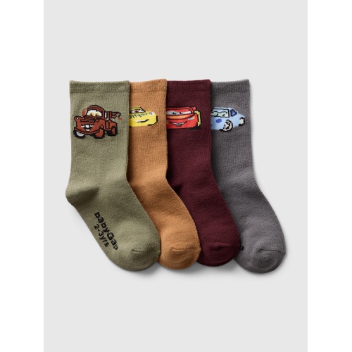 갭 Gap × Disney Baby Cars Crew Socks (4-Pack)