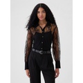 Sheer Lace Classic Shirt