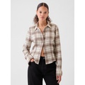 Cropped Flannel Shirt