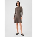 Mockneck Rib Mini Sweater Dress