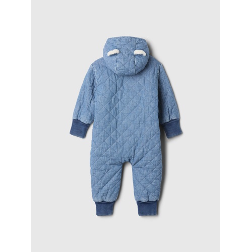 갭 Baby Quilted Cozy Chambray One-Piece