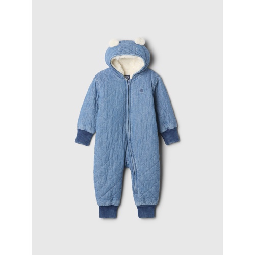 갭 Baby Quilted Cozy Chambray One-Piece