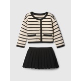 Baby Stripe Cardigan Outfit Set