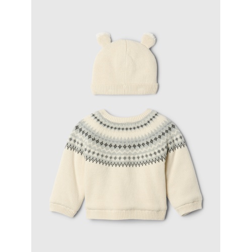 갭 Baby Fair Isle Cozy Cardigan Set