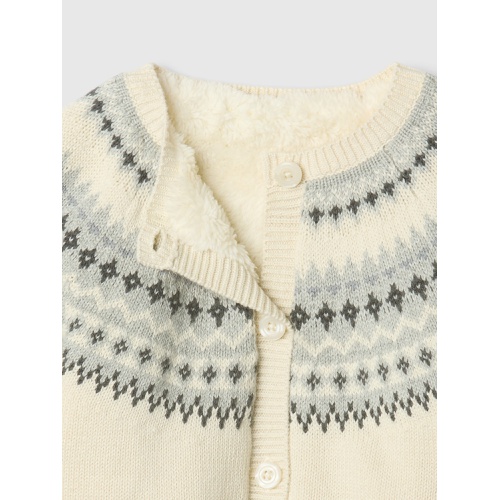 갭 Baby Fair Isle Cozy Cardigan Set