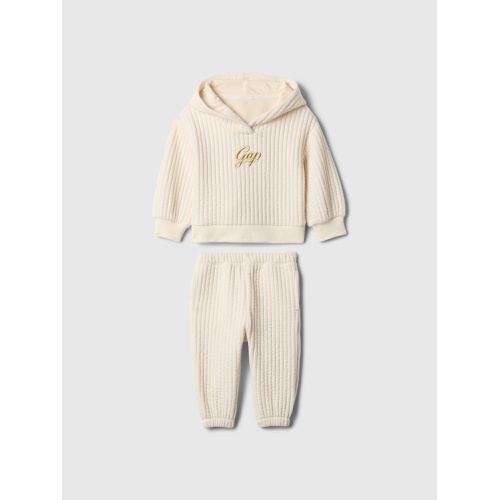 갭 babyGap Wide Rib Logo Outfit Set