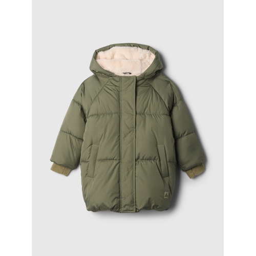 갭 babyGap Recycled Heavyweight Sherpa-Lined PrimaLoft Puffer Jacket