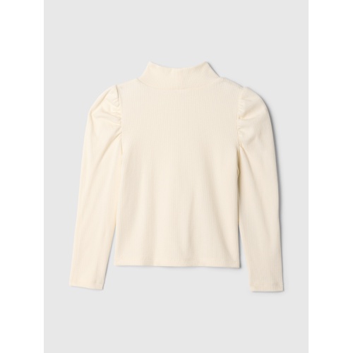 갭 babyGap Puff Sleeve Rib Mockneck