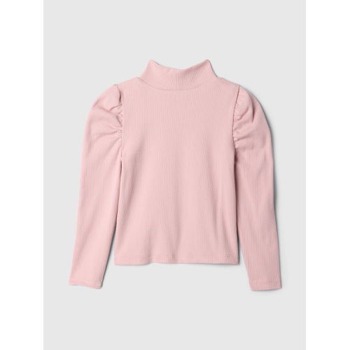 갭 babyGap Puff Sleeve Rib Mockneck