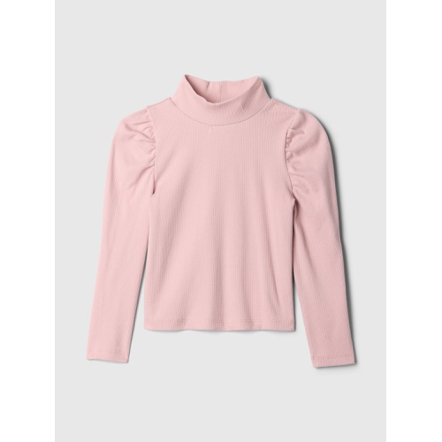 갭 babyGap Puff Sleeve Rib Mockneck