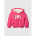 babyGap Cozy Sherpa Vintage Soft Logo Zip Hoodie