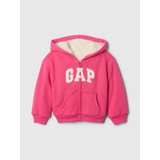 babyGap Cozy Sherpa Vintage Soft Logo Zip Hoodie