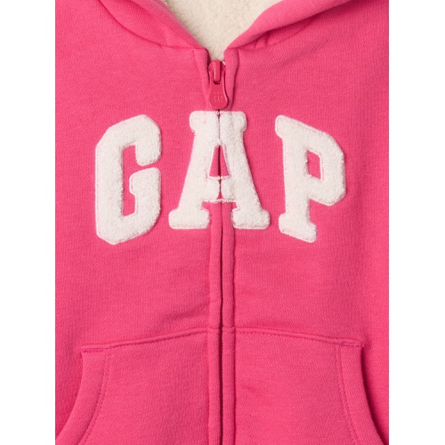 갭 babyGap Cozy Sherpa Vintage Soft Logo Zip Hoodie