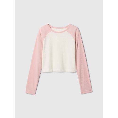 갭 Kids Cropped Raglan Rib PJ Top