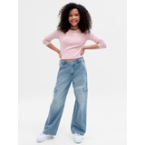 Kids Low Rise Stride Wide-Leg Cargo Jeans