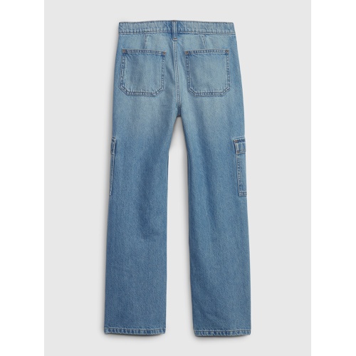 갭 Kids Low Rise Stride Wide-Leg Cargo Jeans