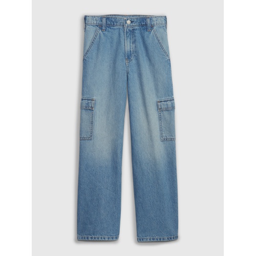 갭 Kids Low Rise Stride Wide-Leg Cargo Jeans