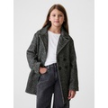 Kids Herringbone Tweed Overcoat