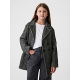 Kids Herringbone Tweed Overcoat