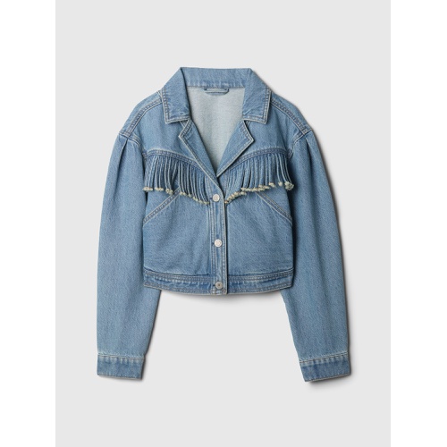 갭 Kids Fringe Western Denim Jacket