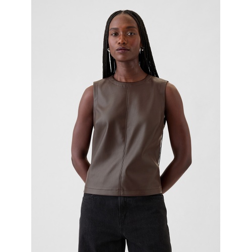 갭 Vegan Leather Shell Tank