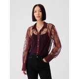 Sheer Lace Classic Shirt