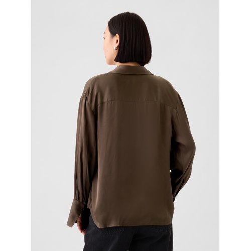 갭 Satin Relaxed Shirt