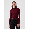 Modern Rib Cropped Mockneck Shirt