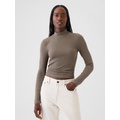 Modern Rib Cropped Mockneck Shirt