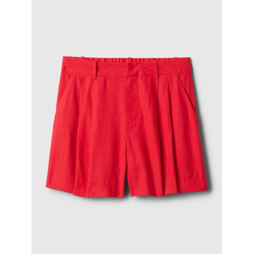 갭 365 High Rise Linen-Blend Shorts