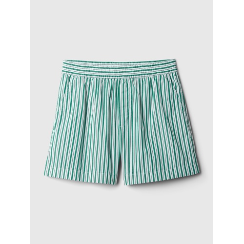 갭 Organic Cotton Striped Poplin Shorts