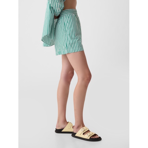 갭 Organic Cotton Striped Poplin Shorts